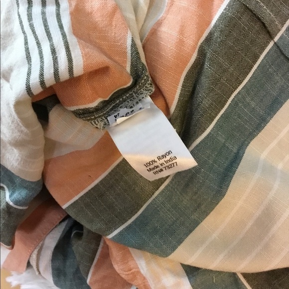 SONOMA 5X multi color stripe drop shoulder camp shirt and short set - Picture 9 of 16